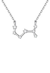 handsome silver astrology sign charm baby necklace